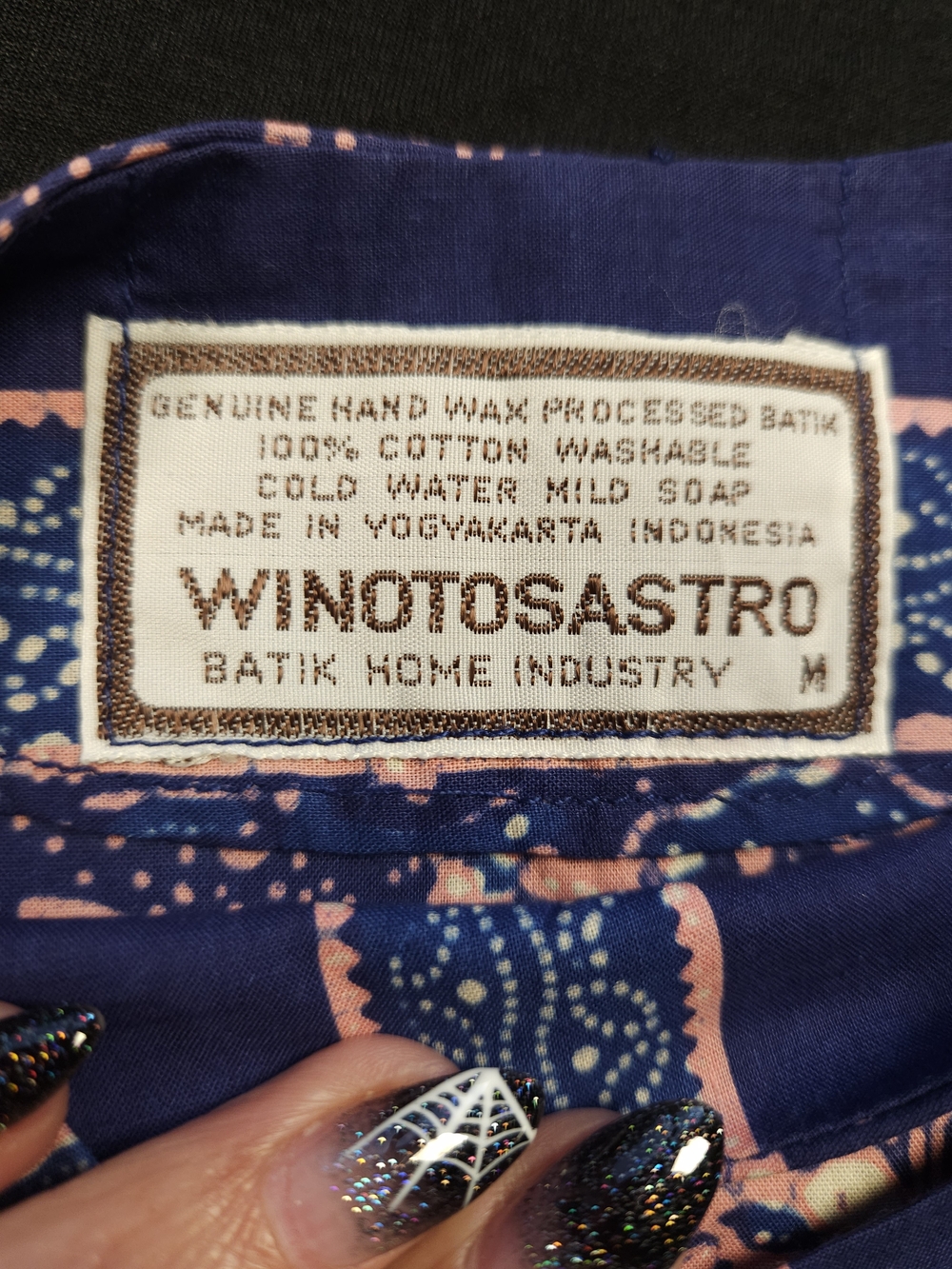 70s Indonesian Women’s Batik Cotton Tunic Vintage